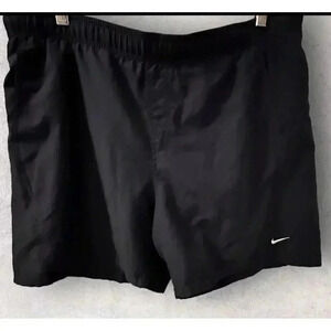 Vintage Navy Nike Men’s Swim Shorts 42” Pockets Draw String *vntg, logo fraying